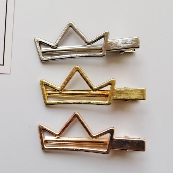 Metal Crown Hair Clip Pin Set Accessories Girl  7x2.5cm