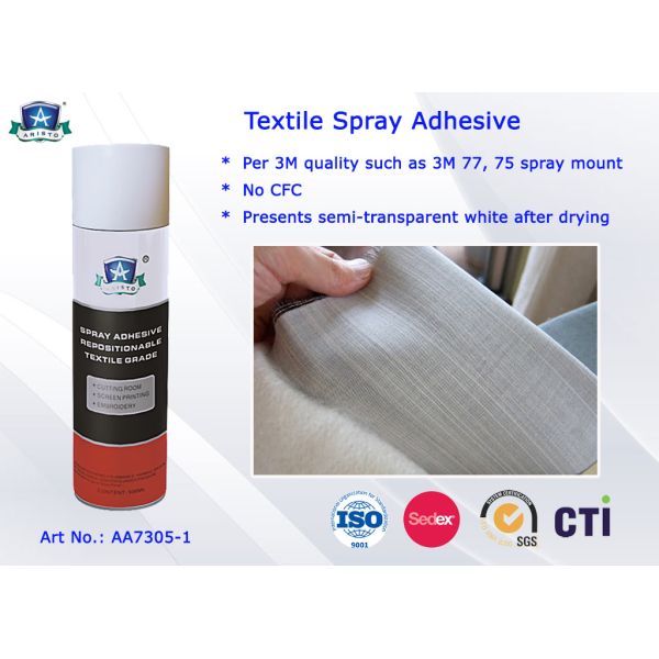 Акриловый брызг прилипателя брызга текстильной ткани/прилипателя Embrodeiry