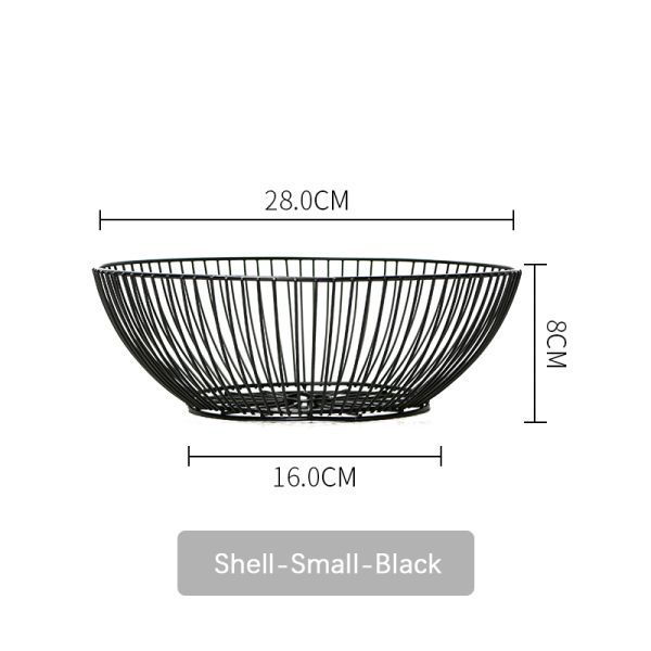 Electro Plating Wire Basket Metal Fruit Container Iron Vegetable Bowl Nordic Style