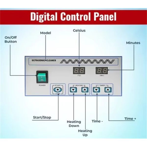 Ультразвуковая очистительная машина из нержавеющей стали 5L Ультразвуковая очистительная машина