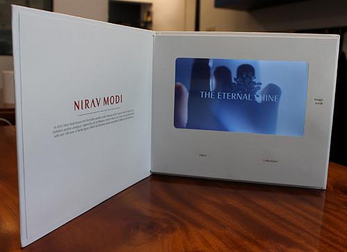 7 Inch LCD Flip Book Video With Touch Screen , Promotional Video Card