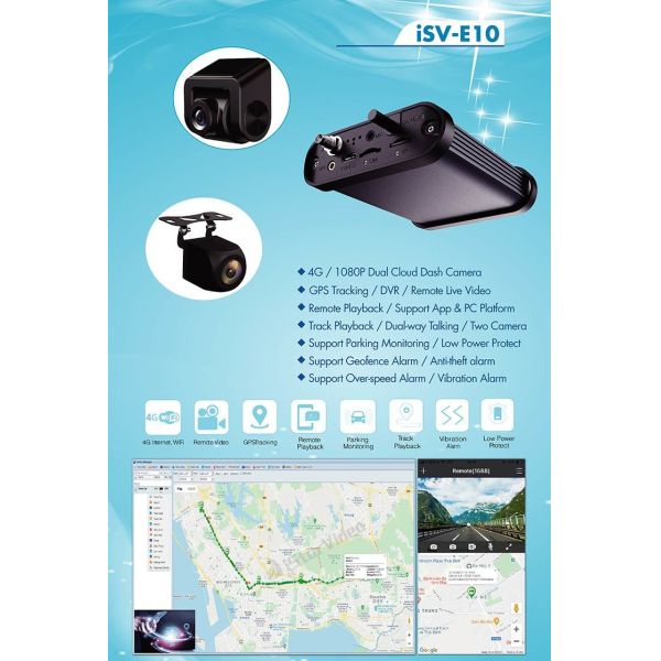 1920x1080P Hidden Dash Cams 4G Cloud 115mm Length Black Box Of Car