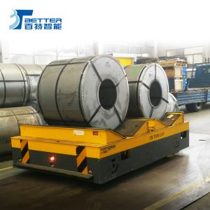 5-50 Ton Heavy Industrial Transfer Trackless Steel Coil Transfer Electric Flat Cart