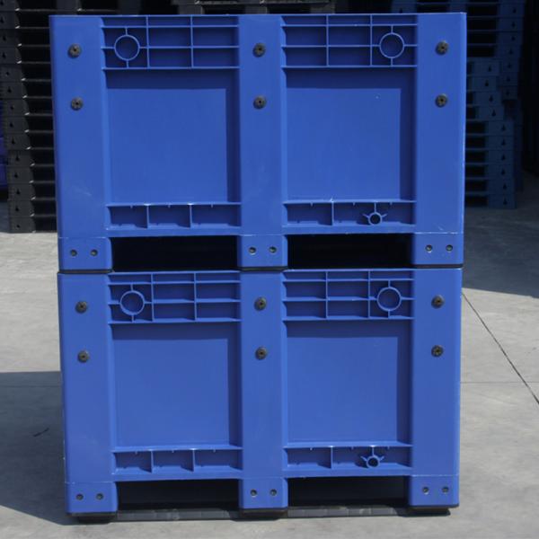 Big Plastic Crates Heavy Duty Bulk Storage Containers Large Collapsible Pallet Box Recyclable Bulk Cargo Storage Foldable Pallet Box Industrial Commercial Stackable Plastic Pallet Box