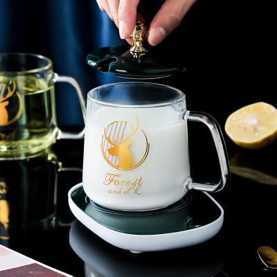 Custom Logo Cup Heating Pad 55 Temperature Control Smart Coffee Mug for Business Gifts