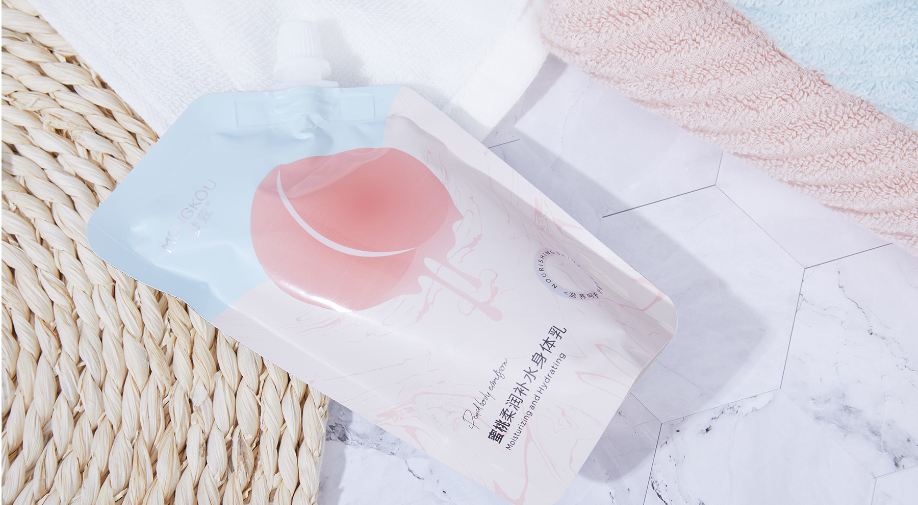 Convenient To Take Along Printed Stand Up Pouches For Skin Care Private Body Lotion On Sale