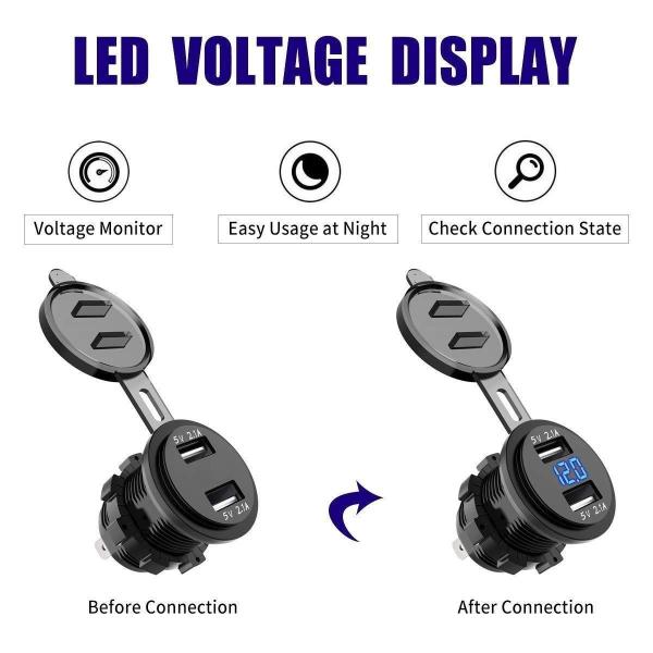 Adaptador de cargador rápido para coche USB dual QC3.0