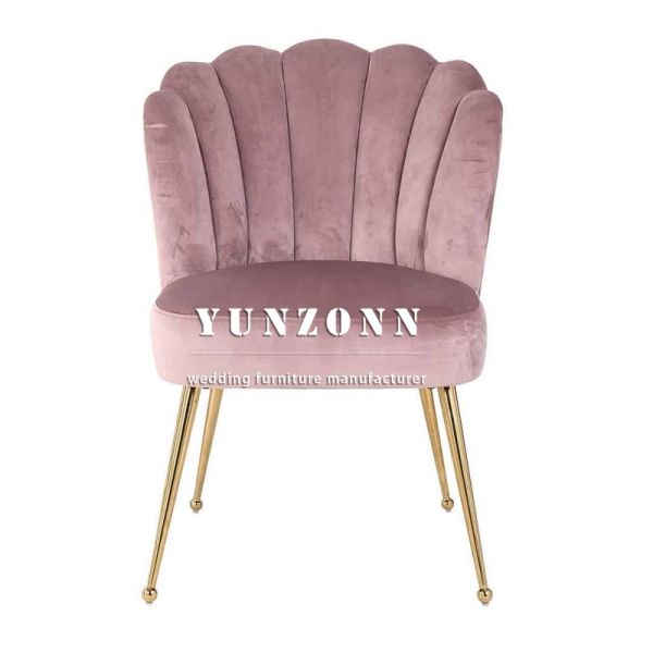 Dinning Chairs Contemporary Upholstered Velvet Dining Chairs Backrest Dining Chairs With Golden Legs