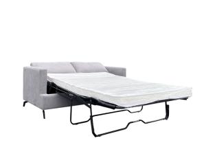 Light Gray Fabric Sofa Bed Mattress Thickness 12cm Fabric Pull Out Sofa Bed