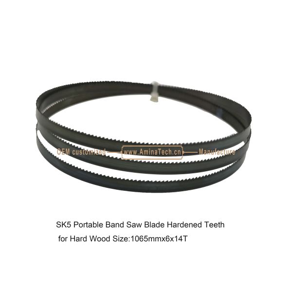 SK5 Portable Band Saw Blade Hardened Teeth for Hard Wood Size:1065mmx6x14T
