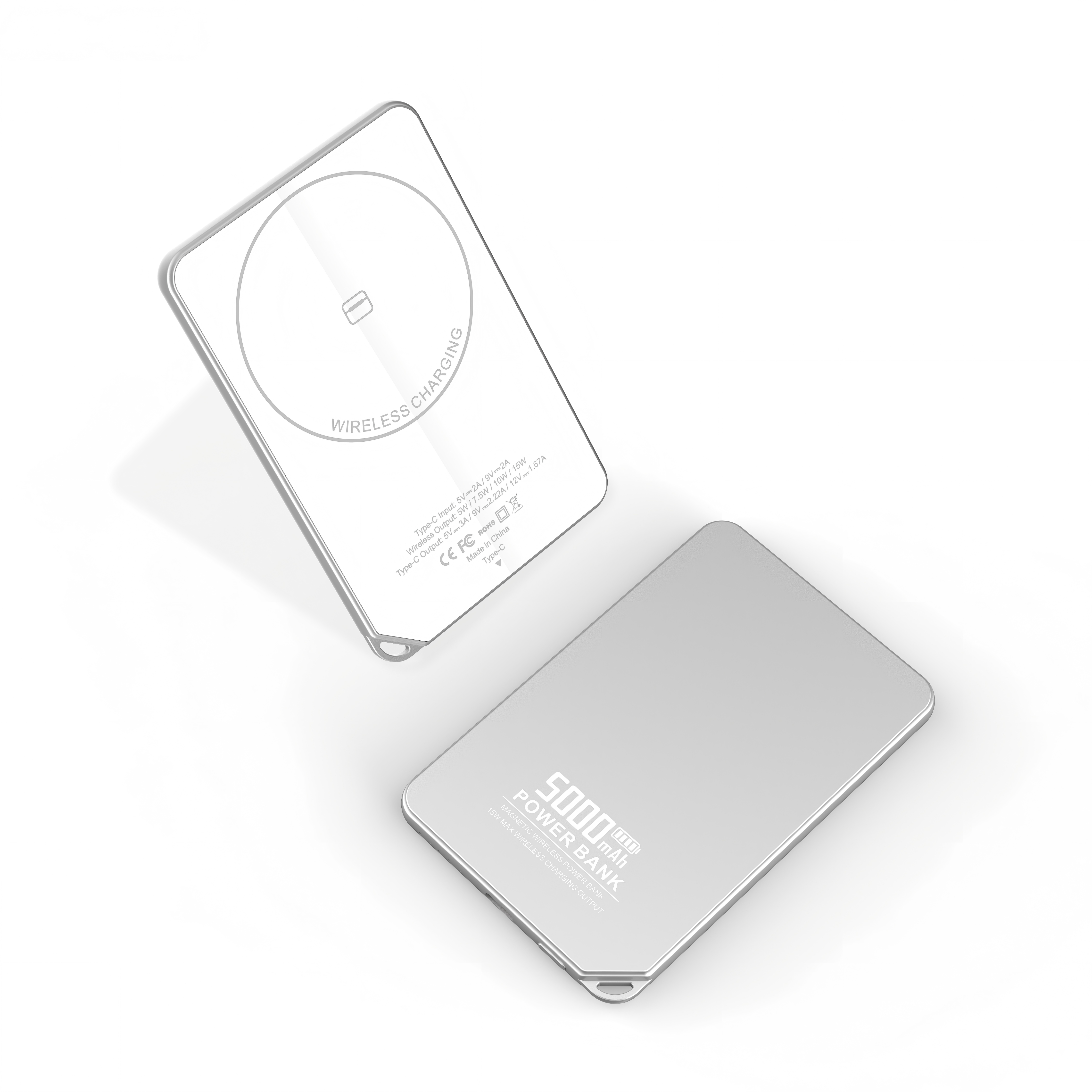 Ultra Thin Wireless Charging Power Banks 7.3mm 5000mah 20W