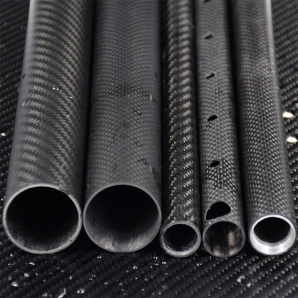2 x 2 Twill Weave Woven Finish Carbon Fibre Tube High Grade Roll Wrapped