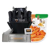 Alta velocidad alimentos congelados balanzas combinadas máquina de envasado de carne con patrón de tablero de tornillo PLC pesador multi-cabeza