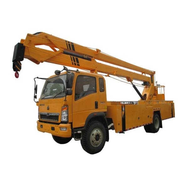 4x2 High Altitude Operation Truck Sinotruk Howo Lifting Platform Truck With Air Conditioner