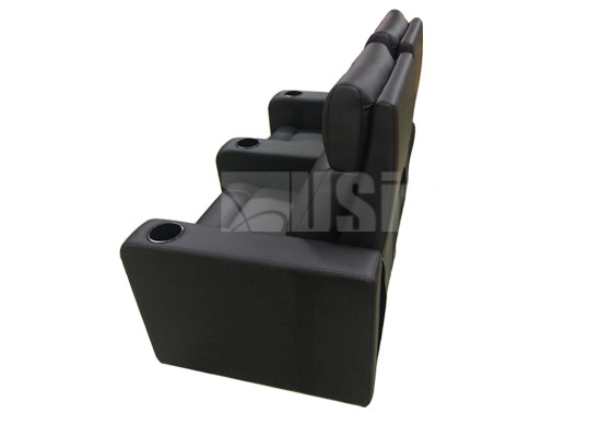 Кресло посадочных мест домашнего кинотеатра Реклинер 2 мест ручное с алюминиевым держателем чашки