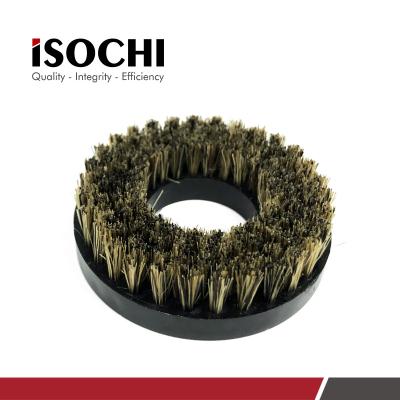 PCB Routing Machine Brush UB8723 OD 50mm/2 ID 22mm/0.9 Black Plastic Handle Brown Bristles