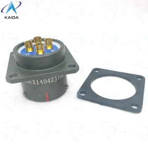 Y50EXシリーズ 丸型電気コネクタ、オリーブドラブアルマイト処理コネクタシェル付き。はんだ付けおよび接着剤による気密処理。Y50EX1404ZJ3NL
