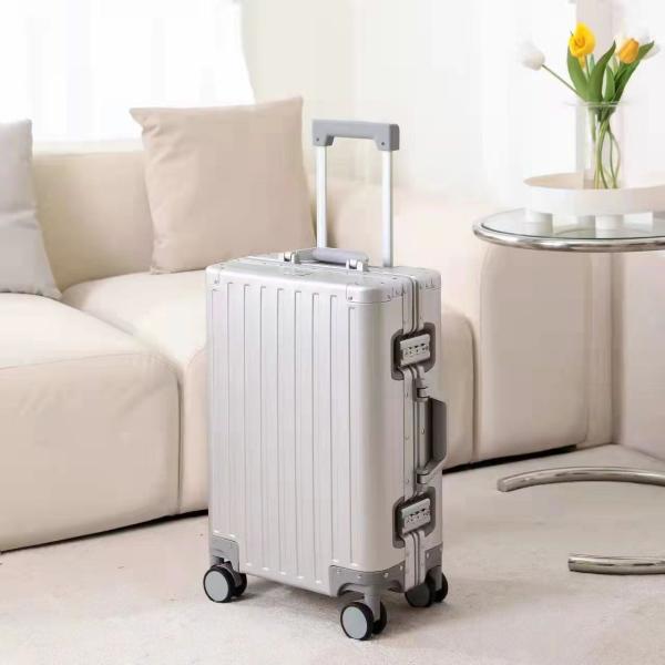 ALL ALUMINUM MAGNESIUM ALLOY LUGGAGE WOMEN'S AND MEN'S ALUMINUM ALLOY ROD BOX ALUMINUM FRAME 26 METAL SUITCASE