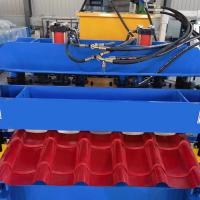 Plein panneau en acier vitré automatisé de toit de tuile faisant la machine 8-12m/Min