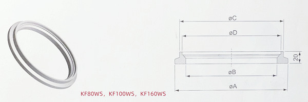 Vacuum Systems Stainless Steel 304 316L KF Socket Weld Flange KF10-KF160