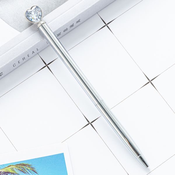 Креативный мультфильм Металлические ручки для маркировки сердца шариковые ручки с черным чернилом не стираются