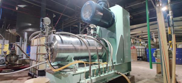 Moulin à perles de type disque avec refroidissement à l'eau pour le broyage à l'humidité