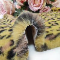 Material impresso leopardo 320gsm 150D 288F da pele do coelho