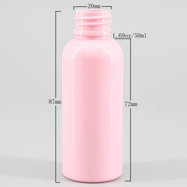 1.7oz50ml Pink PET Cosmetic Bottle Small-Size Liquid Container Skincare Bottle Flip Top Cap Sprayer Pump Plastic Bottle