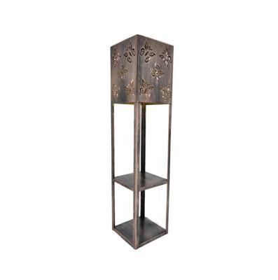 Metal Solar Garden Butterfly Design LED Solar Flower Stand Planter Decorative Stand