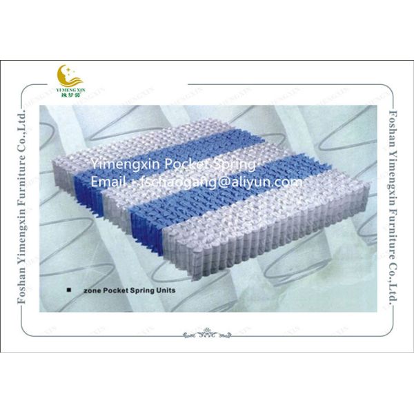 5 Zone Mattress Individually Pocketed Coils Low Noise High Carbon Steel Material