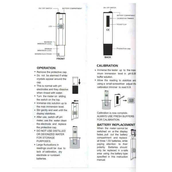 PH-107 PH-009 Pen PH meter PH tester