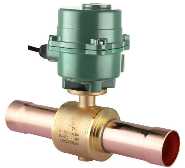 CFC HCFC HFC válvula de esfera elétrica de refrigeração para controlo de temperatura de -20 °C a 120 °C