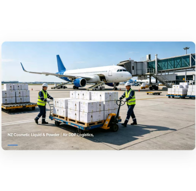 DDP Air Freight Shipping To New Zealand For Cosmetic Liquid / Powder Transport