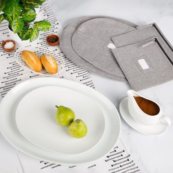 CHINA STORAGE - SET OF 6 CASES FOR FINE CHINA ACCESSORIES STORAGE - HOLDS GRAVY BOATS, BOWLS, SMALL AND BIG PLATTERS