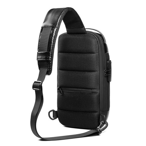 OEM/ODM Carbon Fiber Streamline Anti Theft Sling Bag Rainproof