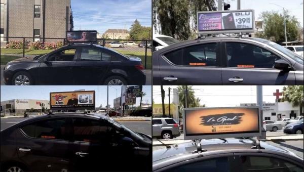 P2.5 P3.33 P4 Taxi Top LED Display Car Outdoor Video Advertising Screen