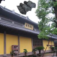 Templo chinês clássico budista Shaolin de Grey Ceramic Roof Tiles 160mm