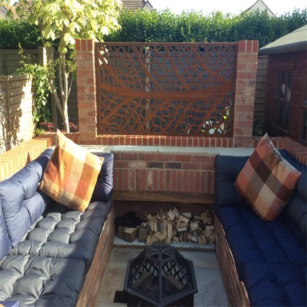 Painel de Art Rusty Corten Steel Privacy Screen da parede do metal do jardim e da casa