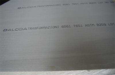 T6 / T651 6061 Aluminum Plate , Welding / Brazing Use Aluminium Square Plate