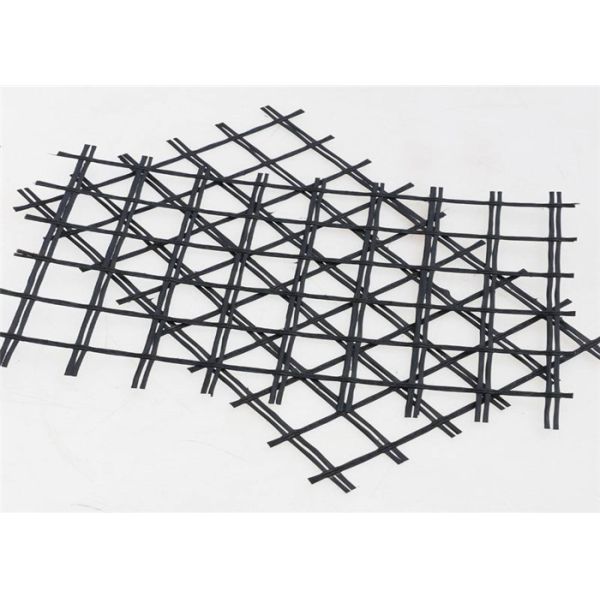 Asphalt Concrete Pavements 3.95m 80kN Glass Fiber Geogrid