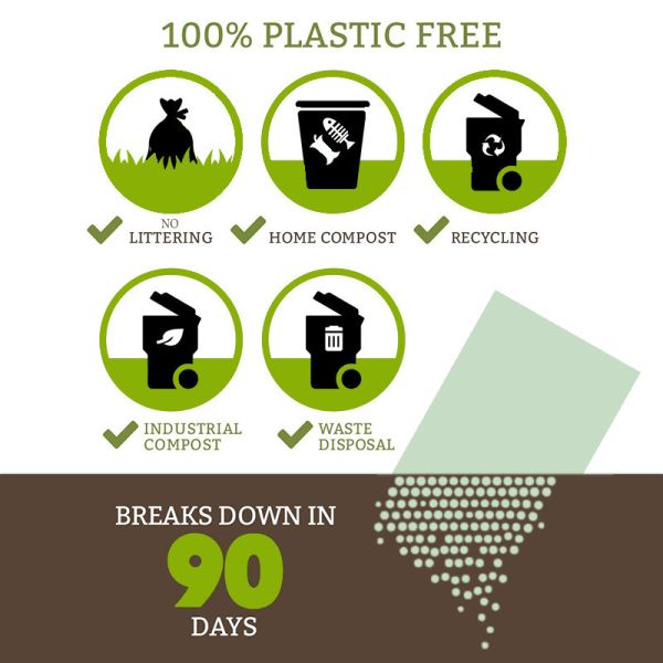 24 кормы собаки кукурузного крахмала Rolls Biodegradable кладет 15 микронов в мешки