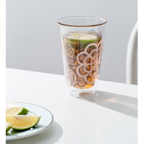 9oz Clear Double Wall Borosilicate Glass Tumbler Coffee Cup 260ml Mouth Blown