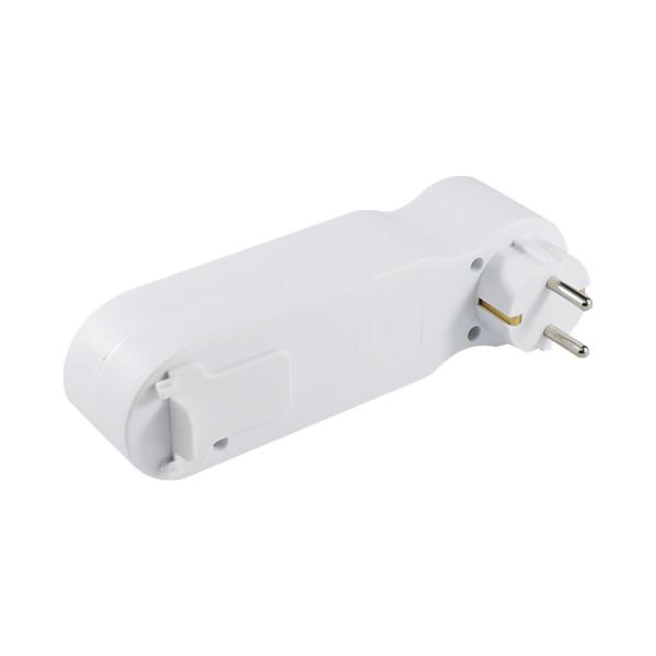 White 3 - Port Power Strip with Red Toggle Switch - Space - Saving, Suitable for Various Appliances EU Standard