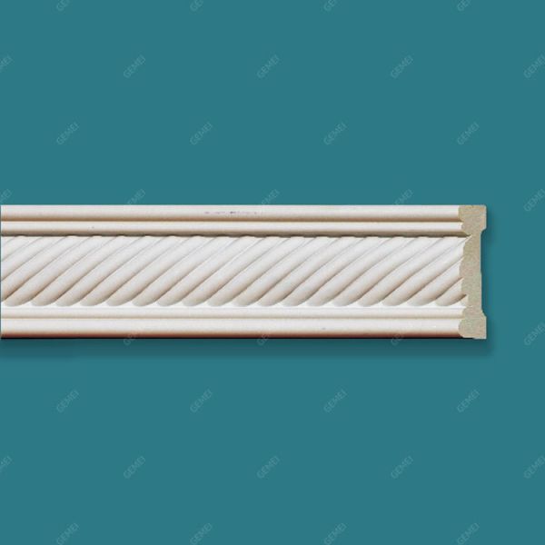 GB-82016 Eco-Friendly Pu Foam Carved Mould-Proof Art Cornice Mouldings For Hall