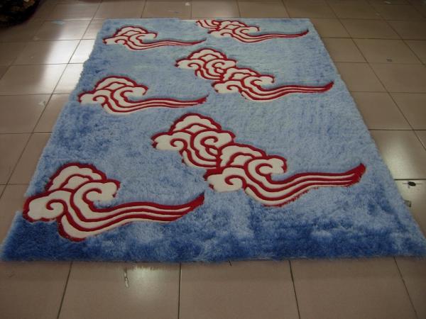 Blue Sky Clouds Polyester Soft Shaggy Carpet Romantic Shaggy Rug China Supplier Rug