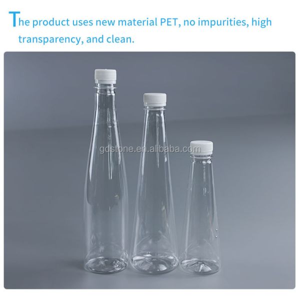 25mm Water PET Plastic Bottles Transparent Clear 280ml