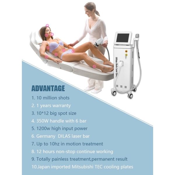 808nm Laser Diode Alexandrite Laser Hair Removal Machine Permanent Painless