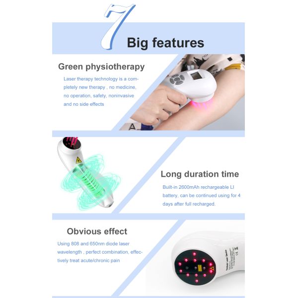 Прибор терапией лазера облегчения боли LLLT портативный Handheld для задней боли плеча