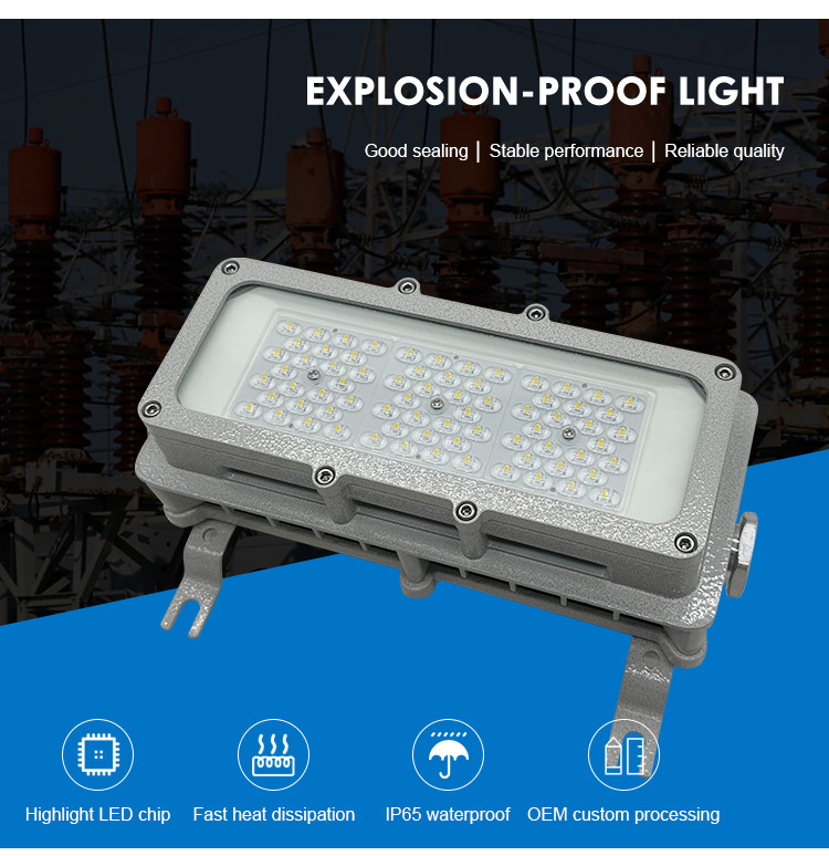 Ip65 50w светодиодный взрывозащитный свет для тоннелей метро