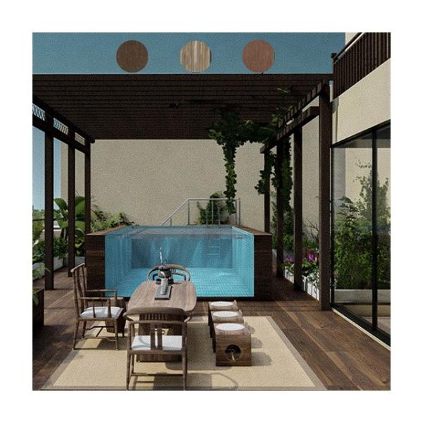 Outdoor Acrylic Infinity Prefab Swim Pool Quick Assembly Advantage and TUV Certificate